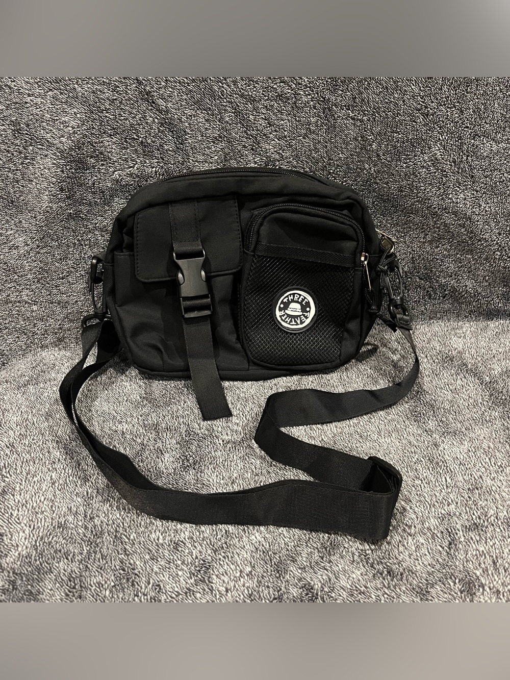 Three Feather Casual Nylon Crossbody Messenger Bag sling bag unisex